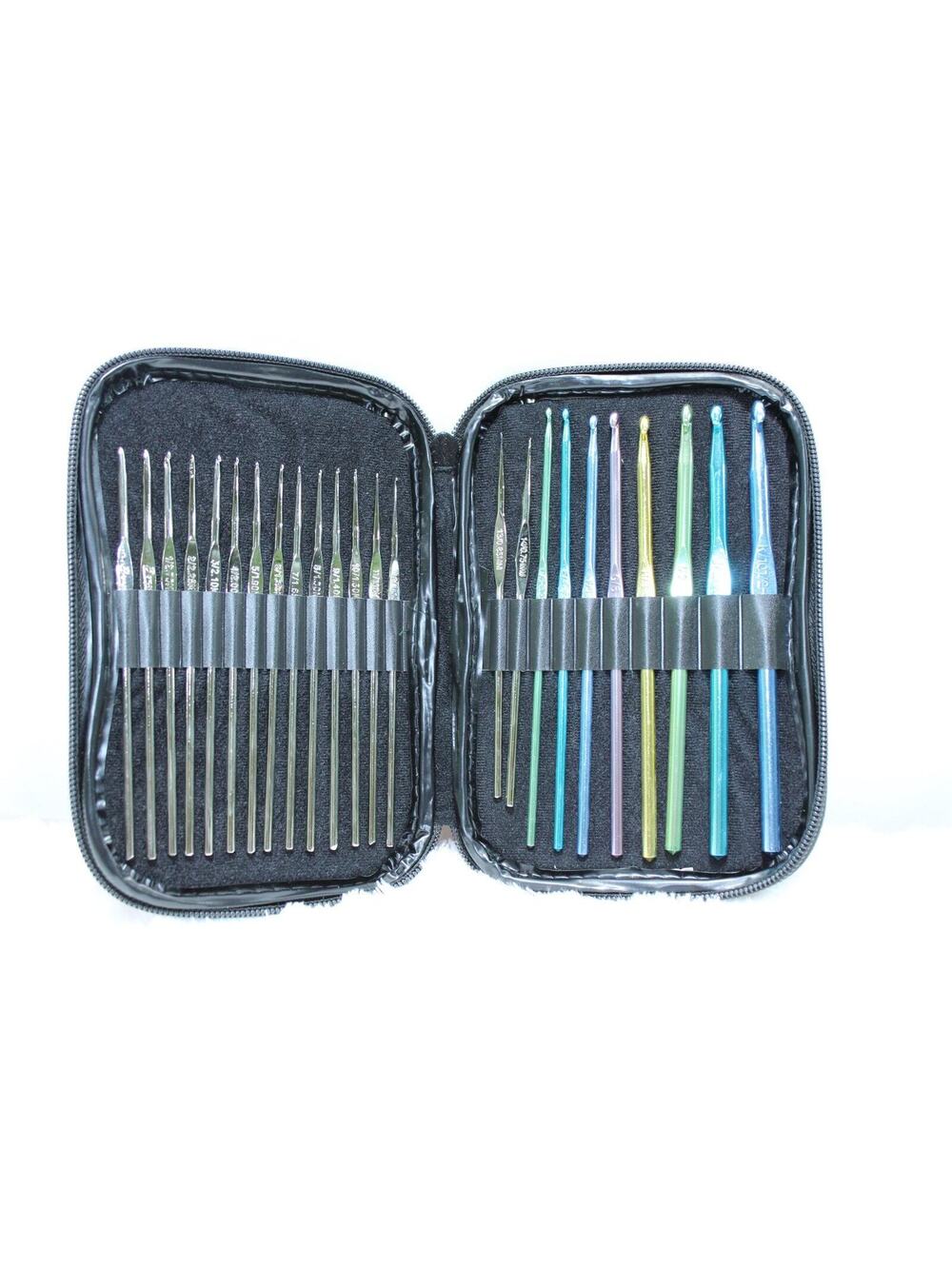 BOYE Knitting Needles Set of 24 in Faux Leather Pink Case